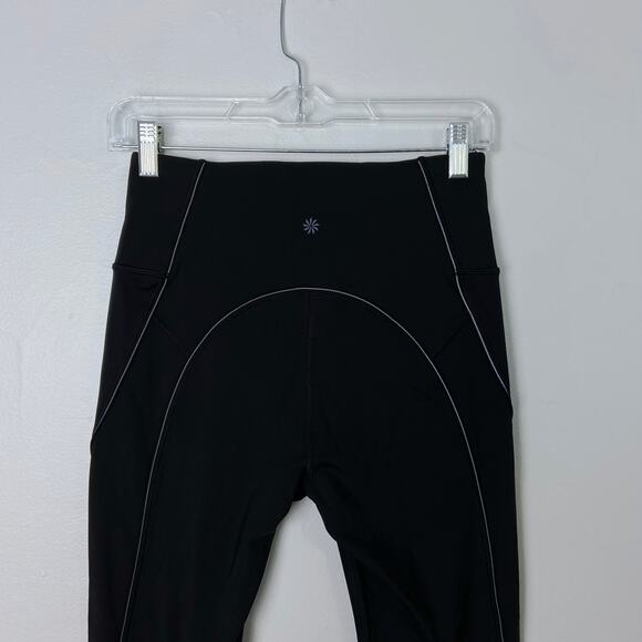 Athleta Cold Front Hybrid DWR Tight in Plush Supersonic in Black Size Small - Picture 8 of 12